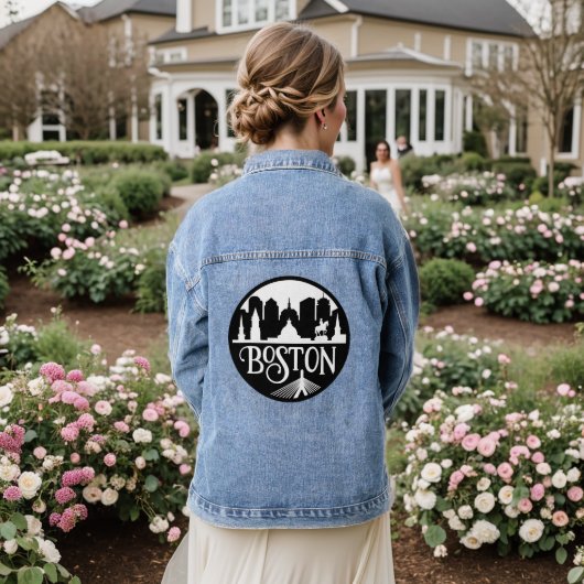Boston Skyline Jeansjacke (Hochzeit Rückseite)