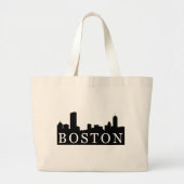Boston-Skyline Jumbo Stoffbeutel (Vorne)