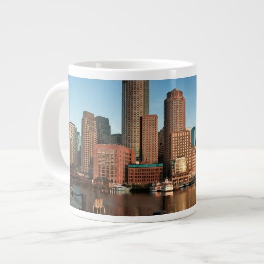 Boston-Skyline Jumbo-Tasse (Vorderseite Links)