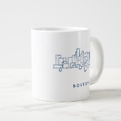 Boston Skyline Jumbo-Tasse (Vorderseite Rechts)