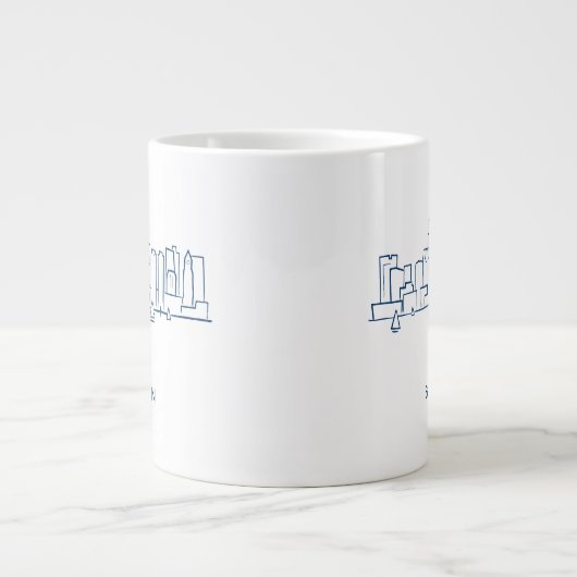 Boston Skyline Jumbo-Tasse (Vorderseite)