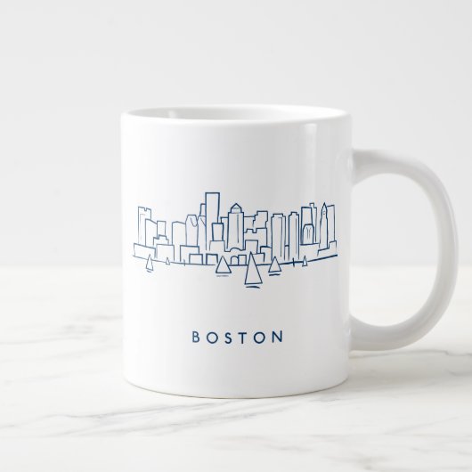 Boston Skyline Jumbo-Tasse (Rechts)