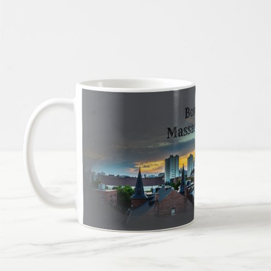 Boston Skyline - Kaffee-Tasse Kaffeetasse (Links)