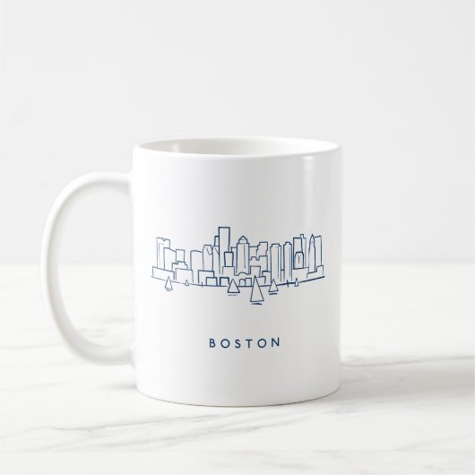 Boston-Skyline Kaffeetasse (Links)