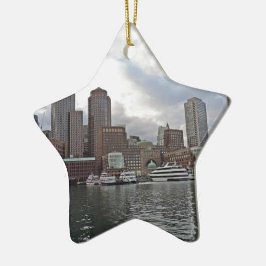 Boston-Skyline Keramik Ornament (Links)