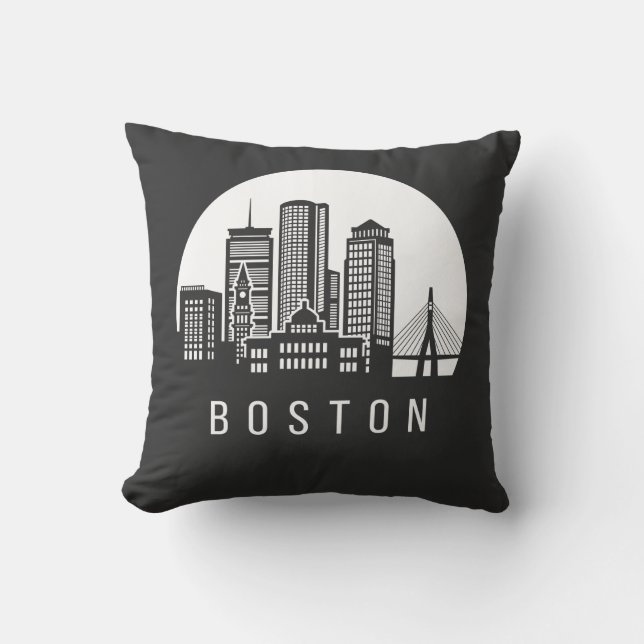 Boston Skyline Kissen (Vorderseite)