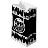 Boston Skyline Kleine Geschenktüte (Rückseite Schrägansicht)