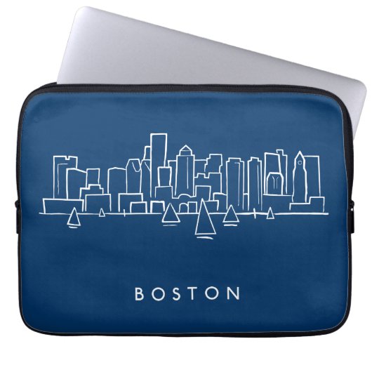 Boston-Skyline Laptopschutzhülle (Vorderseite)