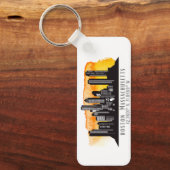 Boston Skyline Latitude und Längengrad Schlüsselanhänger (Vorderseite)