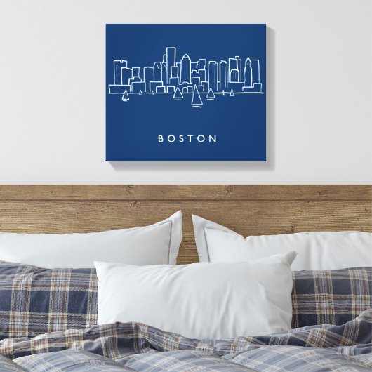 Boston Skyline Leinwanddruck (Insitu (Schlafzimmer))