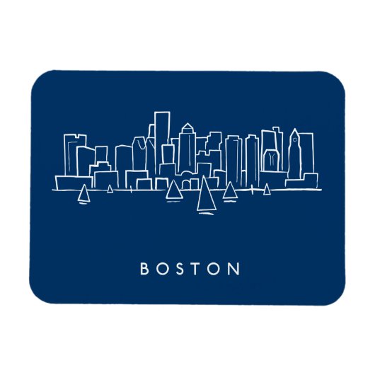 Boston Skyline Magnet (Horizontal)