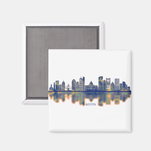 Boston Skyline Magnet (Vorderseite/Rückseite)