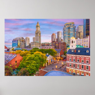 Boston Skyline, Massachusetts, USA Poster