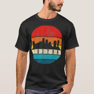 Boston Skyline Massachusetts Vintage Pride-Geschen T-Shirt