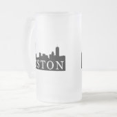 Boston-Skyline Mattglas Bierglas (Vorderseite Links)