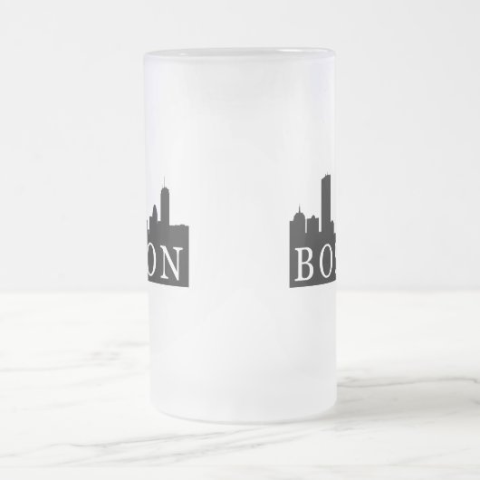 Boston-Skyline Mattglas Bierglas (Mittel)