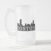 Boston-Skyline Mattglas Bierglas (Links)