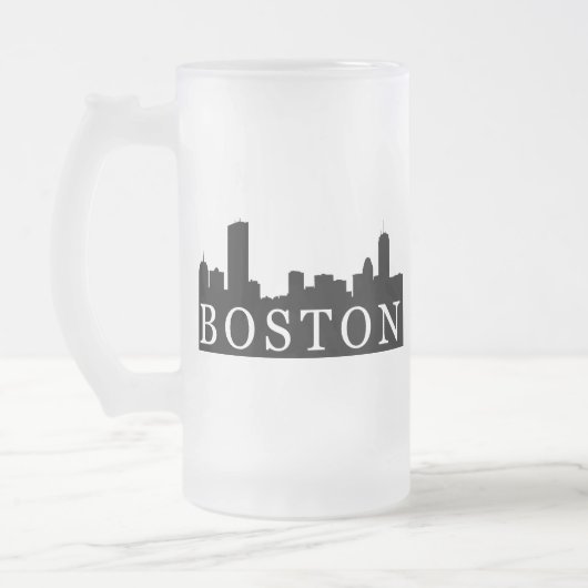 Boston-Skyline Mattglas Bierglas (Links)