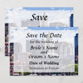 Boston Skyline mit Custom House Tower Save-the-Dat Save The Date (Vorne/Hinten)