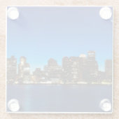 Boston-Skyline mit Mond Glasuntersetzer (Rückseite)
