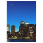 Boston-Skyline mit Mond Klemmbrett (Rückseite)