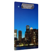 Boston-Skyline mit Mond Klemmbrett (Rechts)