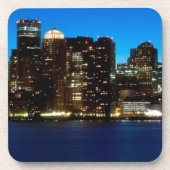 Boston-Skyline mit Mond Untersetzer (Vorderseite)