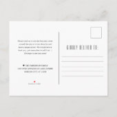 Boston Skyline Moderner Deko | Änderung der Ansch Ankündigungspostkarte (Rückseite)