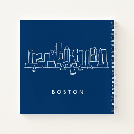 Boston Skyline Notizblock (Rückseite)