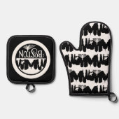 Boston Skyline Ofenhandschuh & Topflappen-Set (Vorderseite)