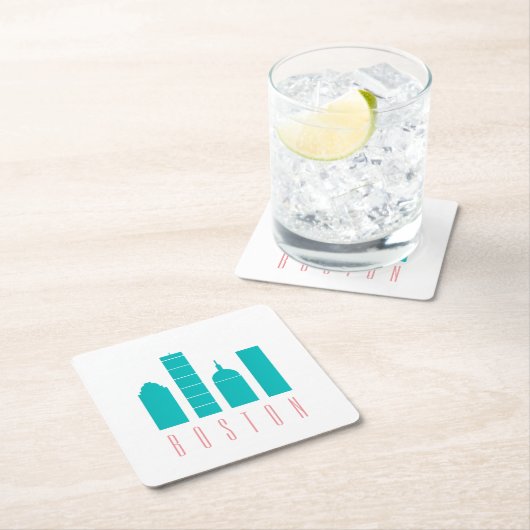 Boston Skyline Paper Untersetzer (Vor Ort)