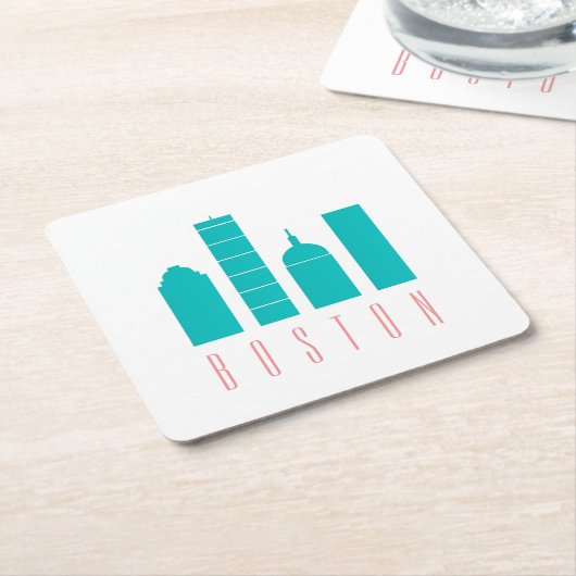 Boston Skyline Paper Untersetzer (angewinkelt)