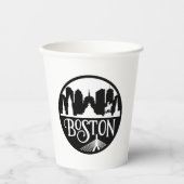 Boston Skyline Pappbecher (Vorderseite)