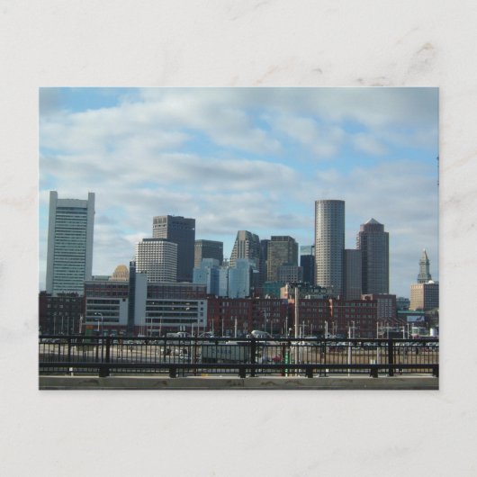 Boston Skyline Postcard Postkarte (Vorderseite)