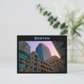 Boston Skyline Postcard Postkarte (Stehend Vorderseite)