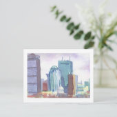 Boston Skyline Postcard Postkarte (Stehend Vorderseite)