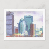 Boston Skyline Postcard Postkarte (Vorderseite)
