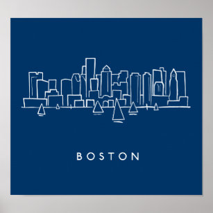 Boston Skyline Poster