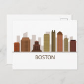 Boston Skyline Postkarte (Vorne/Hinten)