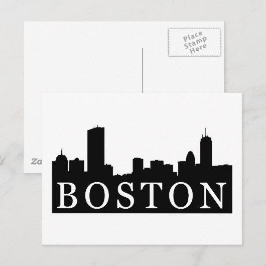 Boston Skyline Postkarte (Vorne/Hinten)