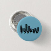 Boston Skyline Silhouette Button (Vorne & Hinten)