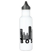 Boston Skyline Silhouette  Edelstahlflasche (Links)