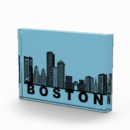 Boston Skyline Silhouette  Fotoblock