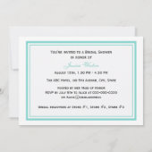 Boston Skyline Silhouette Gerahmt H Brautparty Einladung (Rückseite)