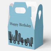Boston Skyline Silhouette  Geschenkschachtel (Geöffnet)