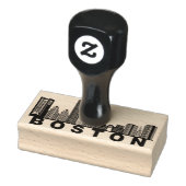 Boston Skyline Silhouette Gummistempel (Stempel)