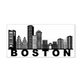 Boston Skyline Silhouette Gummistempel (Prägung)