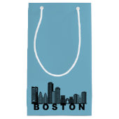 Boston Skyline Silhouette Kleine Geschenktüte (Vorderseite)
