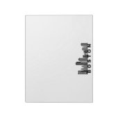 Boston Skyline Silhouette Notizblock (Rotiert)