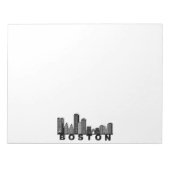 Boston Skyline Silhouette  Notizblock (Vorderseite)